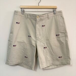 Vineyard Vines American Flag USA Whale Pattern Chino Shorts 9” Inseam